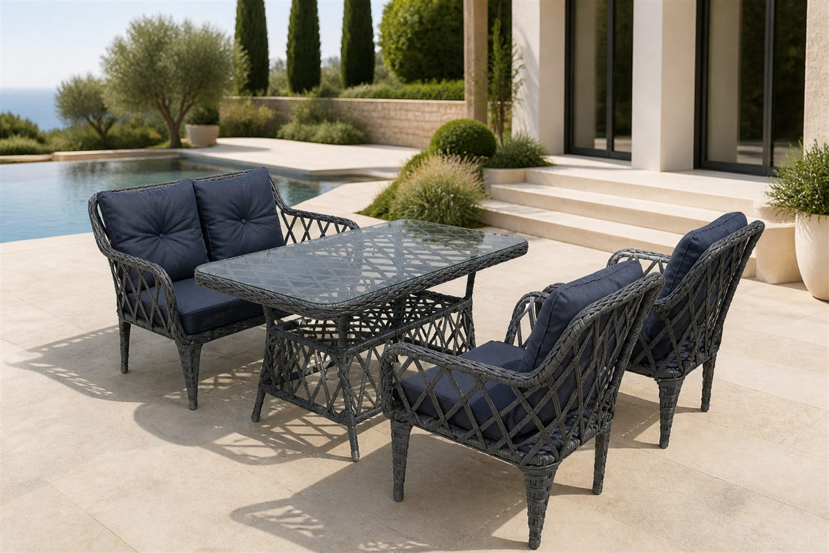 Ahlat Mini 4 Kişilik Rattan Balkon & Teras Takımı