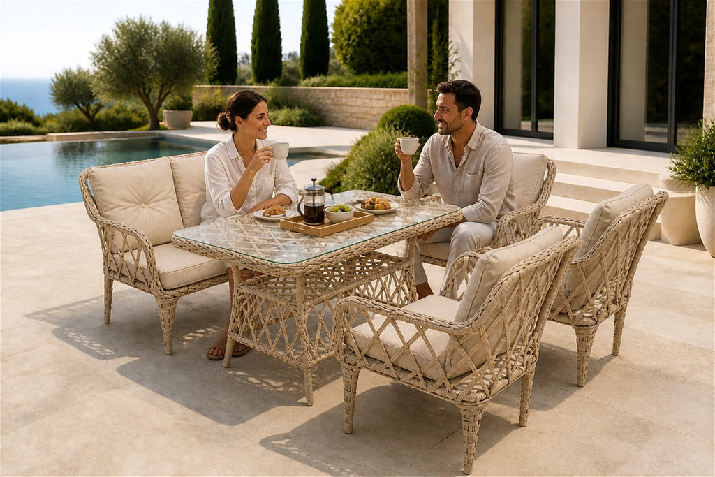 Ahlat Mini 4 Kişilik Rattan Balkon & Teras Takımı