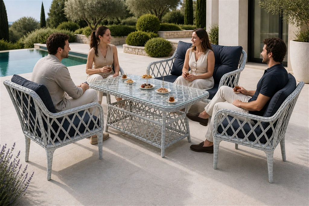 Ahlat Mini 4 Kişilik Rattan Balkon & Teras Takımı
