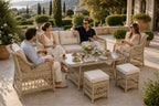 Divarese Maxi 6 Kişilik Minderli Rattan Bahçe & Teras Takımı