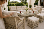 Divarese Maxi 6 Kişilik Minderli Rattan Bahçe & Teras Takımı