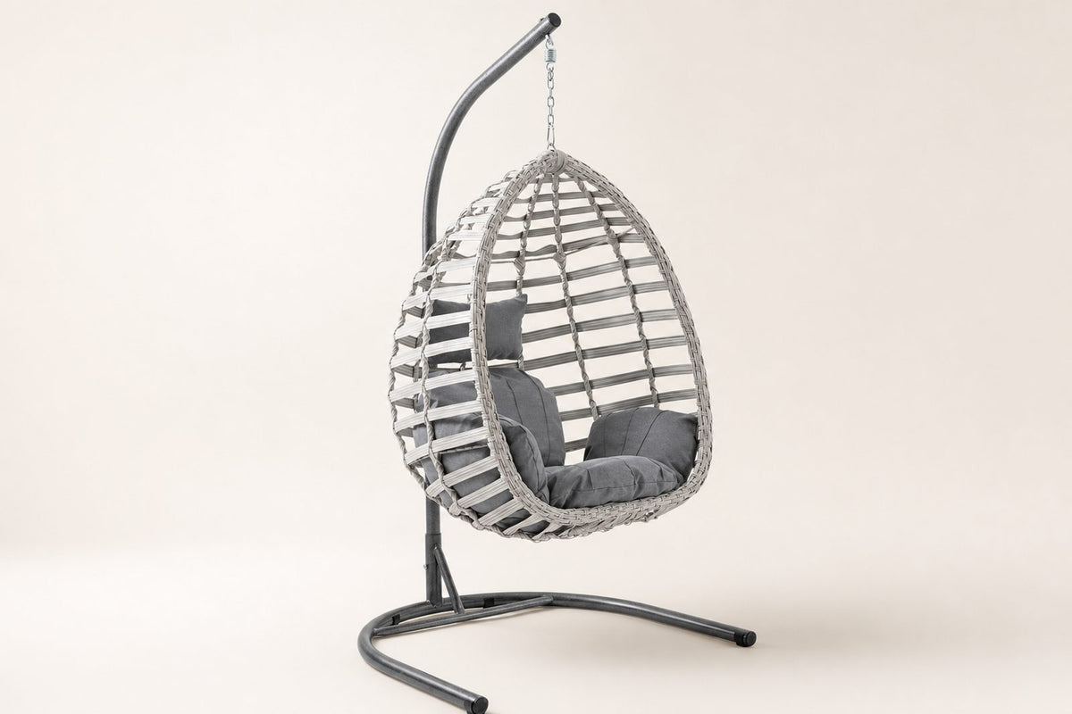 Fındık Tekli Rattan Bahçe & Balkon Salıncağı