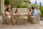 Hilvan 5 Kişilik Alüminyum Rattan Bahçe Oturma Grubu