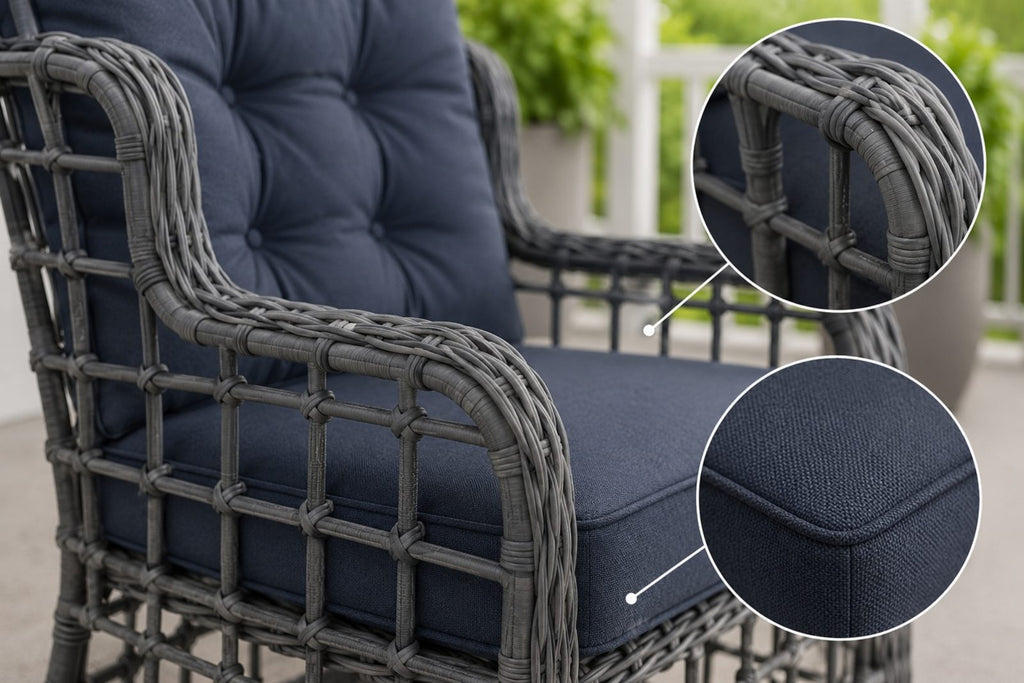 Hilvan 5 Kişilik Alüminyum Rattan Bahçe Oturma Grubu