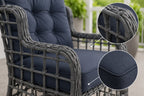 Hilvan 5 Kişilik Alüminyum Rattan Bahçe Oturma Grubu